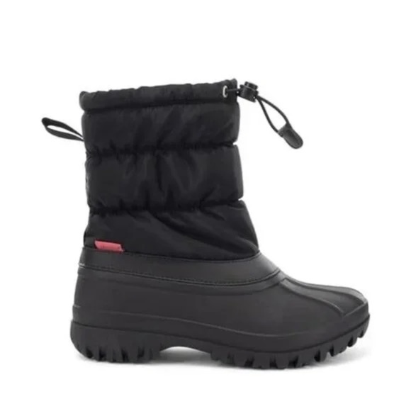 New Chooka Women's Black Nylon Puffer Snow Boots Water Repellent Memory Foam - Picture 3 of 12